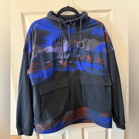 Free People Movement Daybreak Sweatshirt Size Medium Pullover Printed 1/2 Zip - Picture 4 of 13